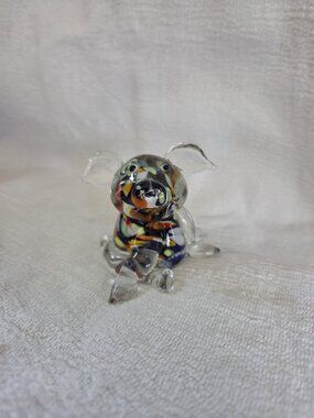 Vintage Fitz and Floyd Glass Menagerie Series Spotted Pig